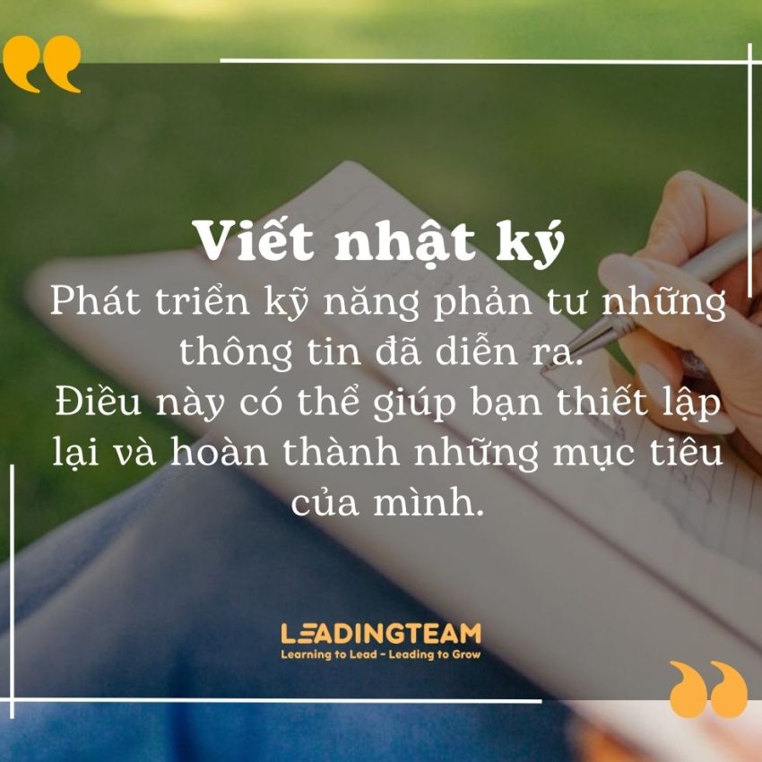 Kỹ thuật viết nhật ký để tạo dựng kỹ năng nhận thức bản thân